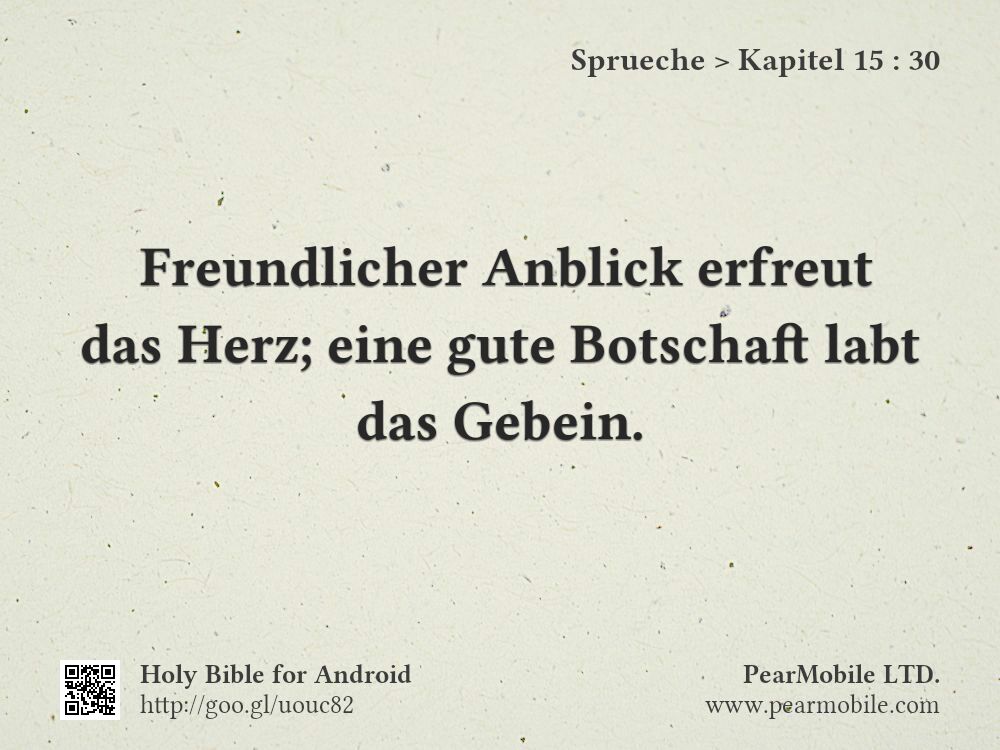 Sprueche, Kapitel 15:30